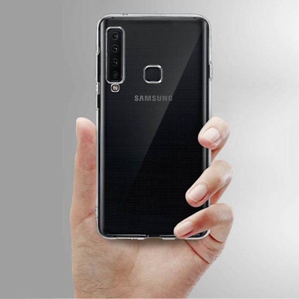 Samsung Galaxy A9 2018 fodral - AVIZAR - Silikon + härdat glasfilm - Fullständigt skydd transparent