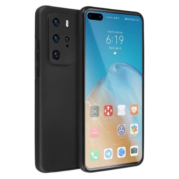 Huawei P40 Pro / P40 Pro Plus Fodral Hårt bak + Mjuk framsida Svart