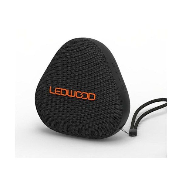 Bærbar Bluetooth-højttaler 15W med LED-lys i stemningen, vandtæt Ledwood Sort Svart