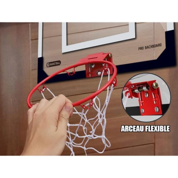 Mini basketkorg inomhus - Röd - För barn - Dörrhängare ingår