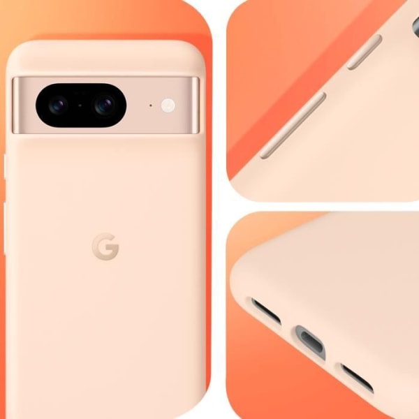 Suojakuori Google Pixel 8 Silicone Ultra-ohut pehmeä kosketus alkuperäinen Google Pink Puderrosa