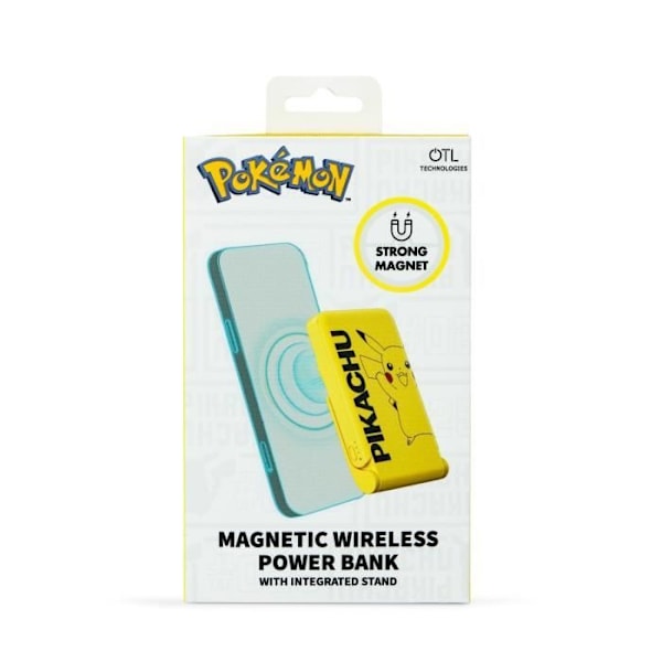 Magneettitehoakku - POKEMON - Pikachu - Keltainen - 5000 mAh - Kaapelit mukana Gul