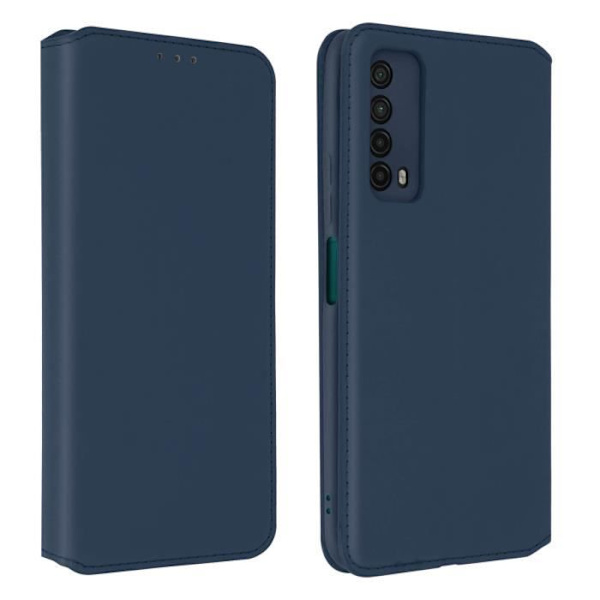 Hölster - Huawei - P smart 2021 - Ekoskinn - Plånbok - Stödfunktion - Blå Blå