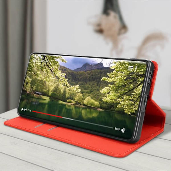 AVIZAR-kotelo Honor Magic 5 Lite 5G:lle ja X9a:lle - Punainen - Kova kuori - Jalustatoiminto Röd