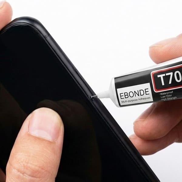 Colle T7000 til at fastgøre LCD-skærm og chassis til smartphone / tablet 50ml sort Svart