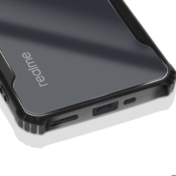 Coque - Realme - 14x og C75 - Hårdt akryl - Blød silikone - Stødabsorberende sort Svart