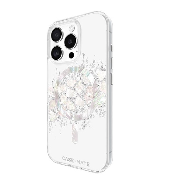 Suojakuori - Case-Mate - iPhone 16 Pro - Helmi-inkrustointi - A Touch of Pearl - Puolijäykkä En touch av pärla