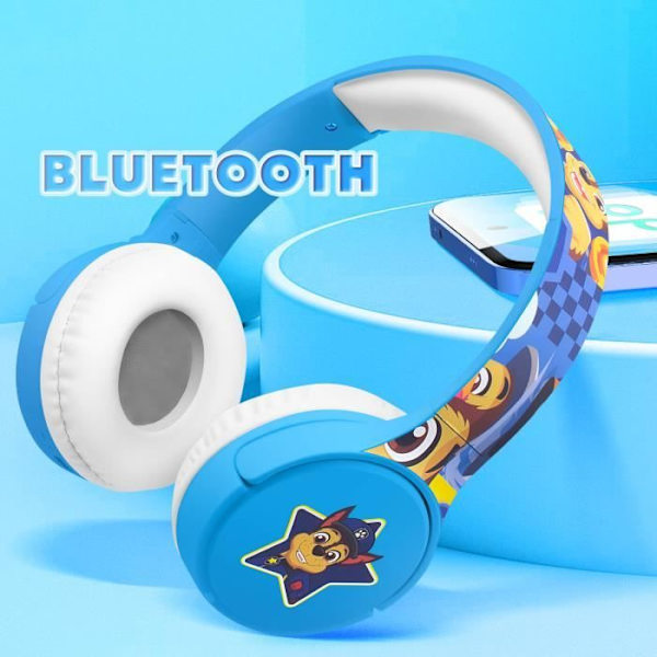 Bluetooth-hörlurar för barn - FOREVER - Chase Paw Patrol - Batteritid 20H - Blå Blå