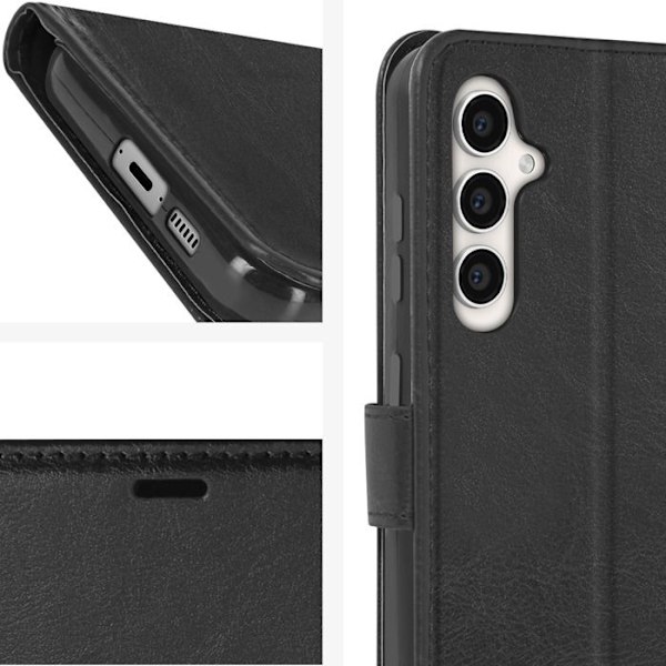 Taske til Samsung S23 FE - MAYAXESS - Wallet Stand Function - Sort Svart