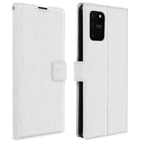 Hus för Samsung Galaxy S10 Lite - AVIZAR - Vintage vit - Mjuk - Magnetisk - Videostativ Vit