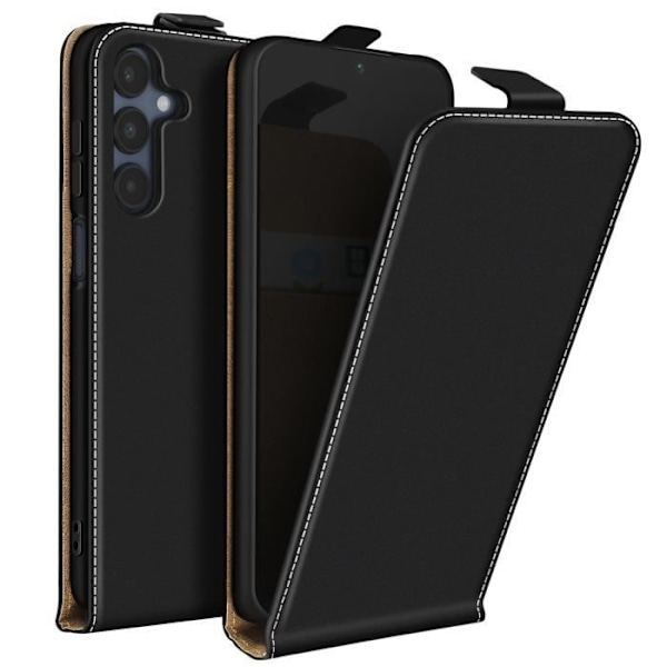 Huske til vertikalklap til Samsung Galaxy A16 med kortlomme i sort Svart