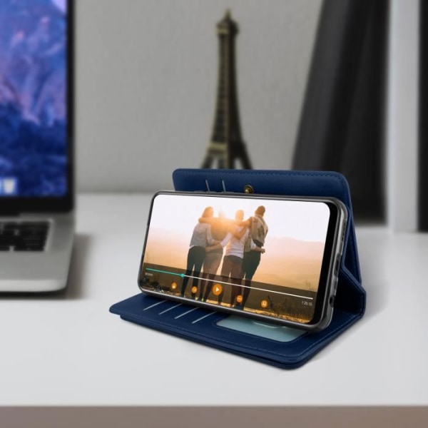 Realme 7i Multi-compartment Folio Case Stand Function Night Blue