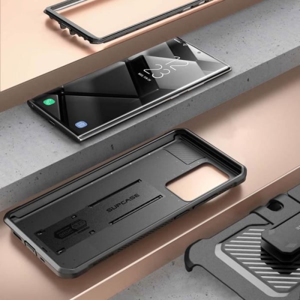 Supcase Galaxy Note 20 Ultra etui med bælteklips Unicorn Beetle Pro - Sort