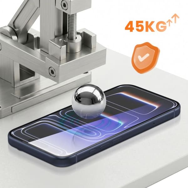 Skærmbeskyttelse til iPhone 17 Pro i Hærdet Glas 0.40mm Høj Modstand Sort Svart