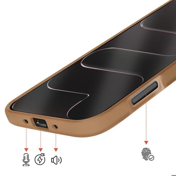 MagSafe-cover til iPhone iPhone Air Beskyttelse Bi-materiale Hård Bagside Brun brun