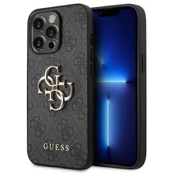 Gissa Coque Rigide för iPhone 14 Pro Max 6,7 Grå/Grå 4G Logotyp Big Metal - GUHCP14X4GMGGR