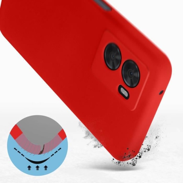 Taske til Oppo A77, A57 og A57s Semi-stiv Soft-touch Fine Red
