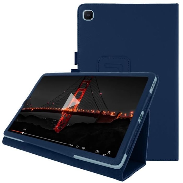 Etui - AVIZAR - Galaxy Tab S6 Lite - Ekokvalitet Soft Touch - Video Stöd - Blå 10,5 tum Blå