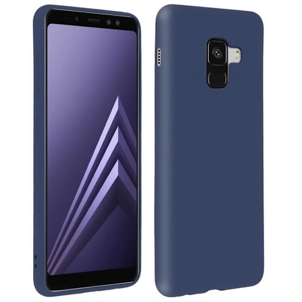 Coque - Forcell - Galaxy A8 - Soft Touch - Gel de silicone - Souple - Bleu nuit Midnattsblå
