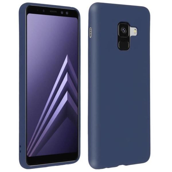 Forcell Galaxy A8 Case Soft Touch silikonigeeli joustava kotelo - Midnight Blue Midnight Blue