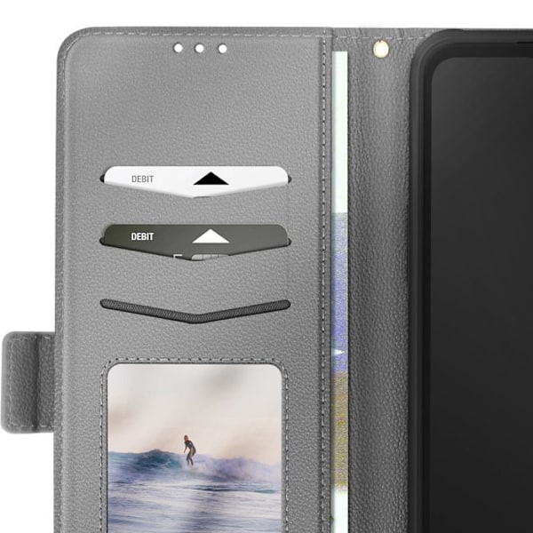 Étui Clapet för Galaxy XCover 7 Pro med Rem Stöd Plånbok Grå Grå
