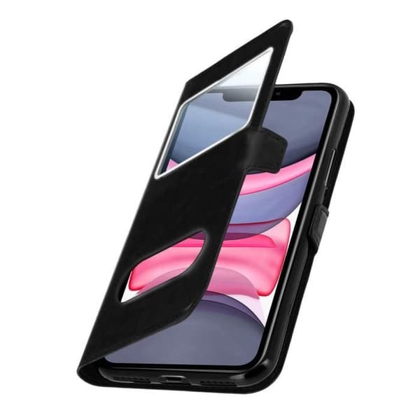 iPhone 11-case - AVIZAR - Blød Cover - Fuld Beskyttelse - Støttefunktion - Sort Svart