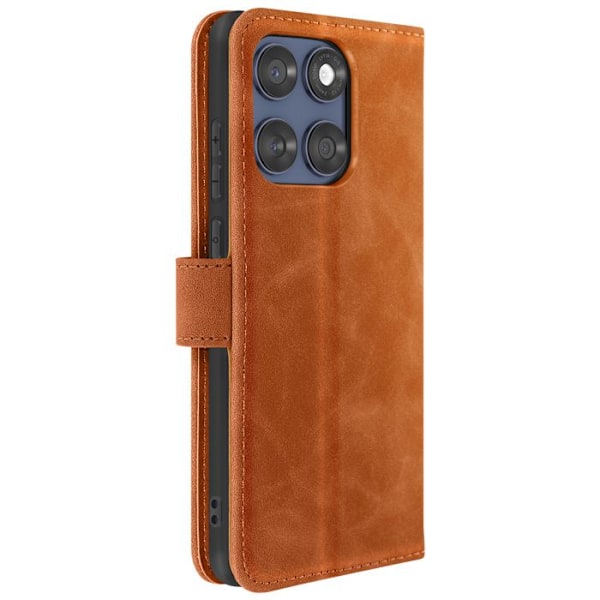 Housse Folio varten Motorola Edge 60 Fusion ja Edge 60 Video Tuki Ruskea kastanj
