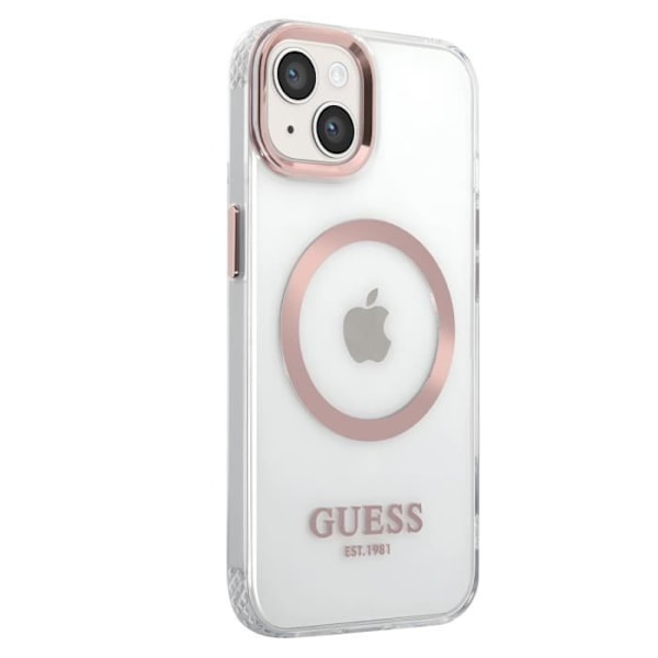 Coque för iPhone 13 MagSafe Gold Outline Guess Transparent Transparent