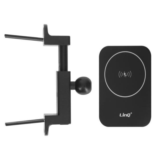 Støtte Bil - LinQ - MagSafe 15W - Rund Luftventilationsmontering - 360° Rotation - LED Indikator