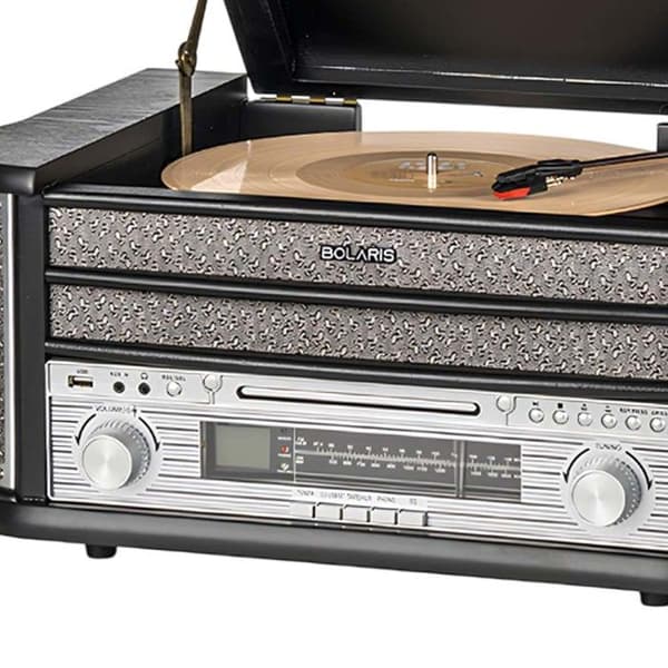 Vinyylisoitin - AVIZAR - Cambridge - Bluetooth - CD - K7 - AM/FM - Musta Svart