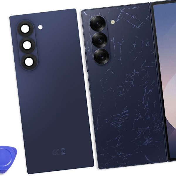 Bakstycke för Samsung Galaxy Z Fold 6 Original Service Pack Samsung Nattblå Blå
