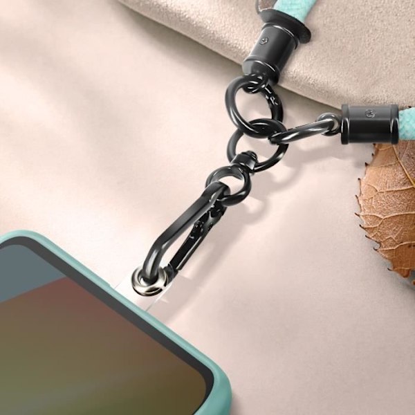 Blød nylon telefonrem turkis Blå