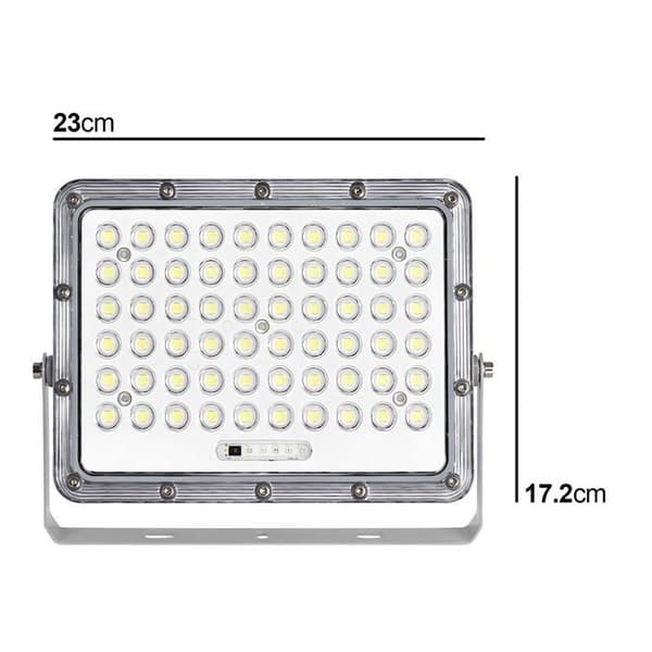 LED Projektor 10W Udendørs 9000K med Solpanel 12W Grå Grå