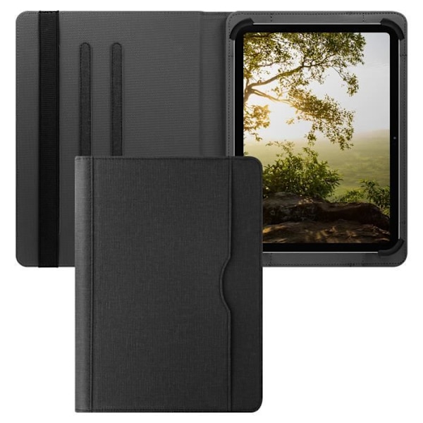 Etui til 10-tommer Tablet Blødt Stof Video Support Funktion - AVIZAR - Universal - Sort Svart