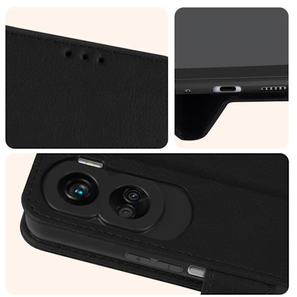 Fodral till Honor 90 Lite - AVIZAR - Plånbok - Videostödfunktion - Svart Svart