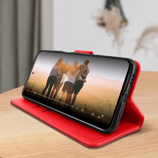 Etui - Xiaomi - Redmi Note 10 Pro - Blød - Magnetisk - Rød Röd
