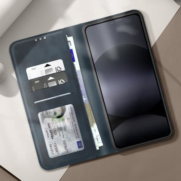 Mobilfodral - AVIZAR - Xiaomi Redmi Note 14 4G - Plånbok - Videostöd - Nattblå Blå