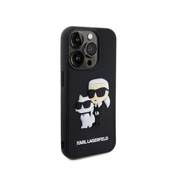 Coque 3D Karl Choupette til iPhone 13 Pro Elegant Beskyttelse Karl Lagerfeld Sort Svart