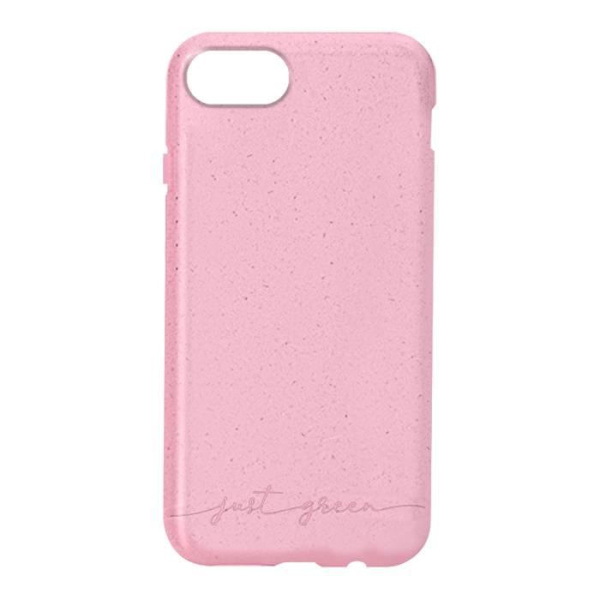 iPhone 6, 6S, 7, 8, SE 2020, SE 2022 kierrätettävä kotelo Just Green Rose Rosa