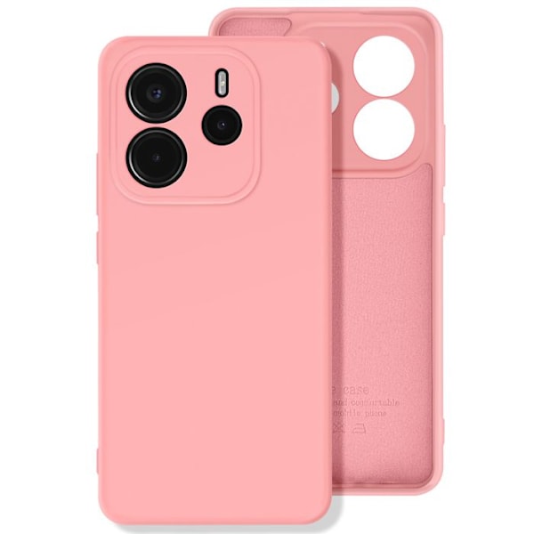 Coque til Xiaomi Redmi Note 14 4G Semi-hård Soft-touch Anti-fingeraftryk Lyserød Pudder Rosa