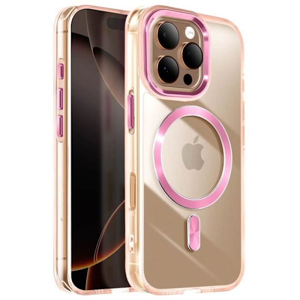 MagSafe-fodral för iPhone 16 Pro Baksidan i Kristall Färg Rosé Champagne Rosa