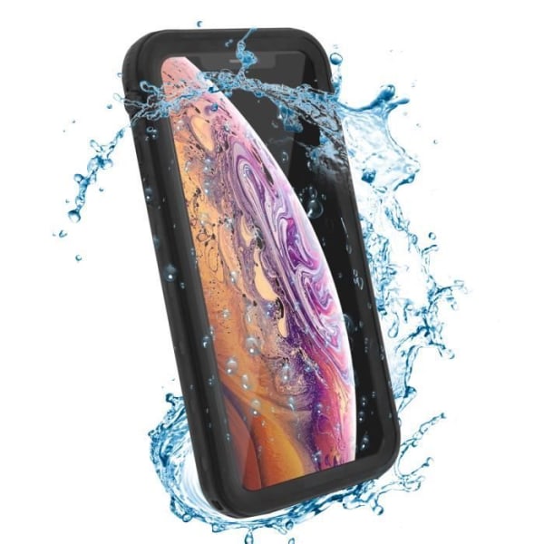 Coque - Rödpeppar - iPhone XS Max - Vattentät 2m - Stöttålig - Heltäckande skydd Svart