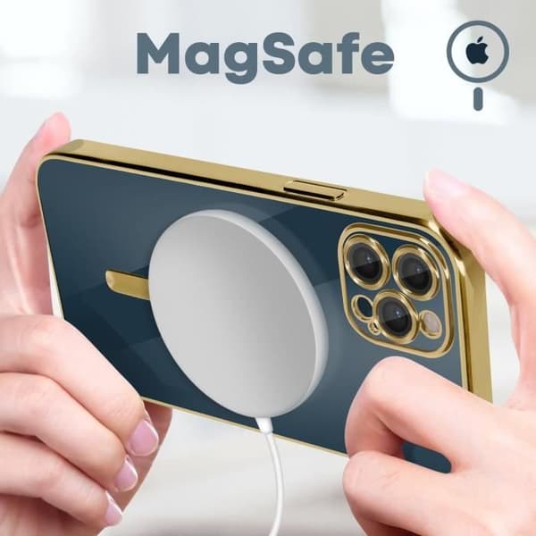 Coque - Apple - iPhone 12 Pro - Silikon - Guld - Kompatibel med MagSafe Guld