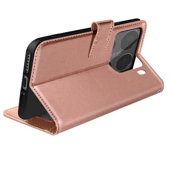 Xiaomi 15 Pro - Lompakkotasku, jossa on käsiketju Mayaxess Rose Champagne Rosa
