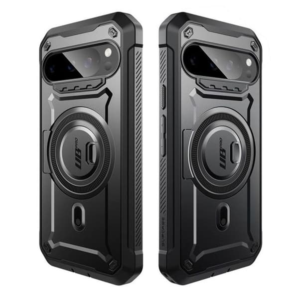 Cover til telefon - SUPCASE - Google Pixel 9 / 9 Pro - Sort - Stødresistent - Syntetisk svart