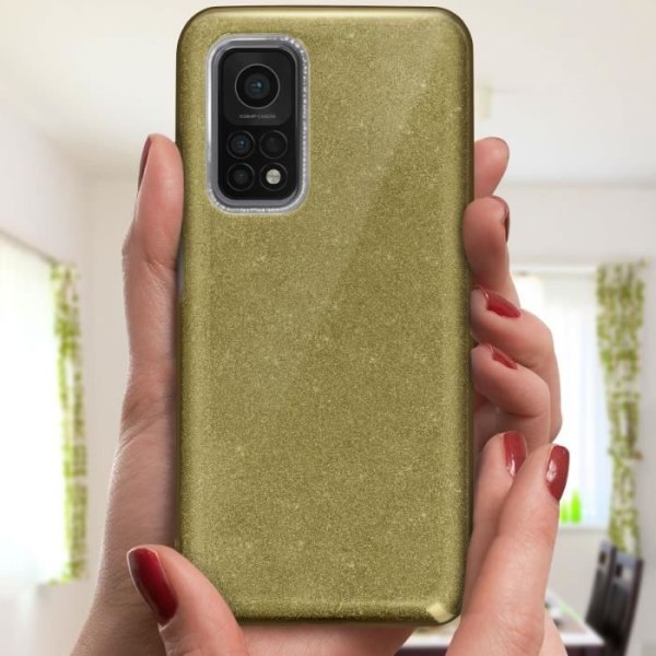 Coque - Xiaomi - Mi 10T / Mi 10T Pro - Paillette - Silikone Semi-hårdfør - Stødabsorberende Guld