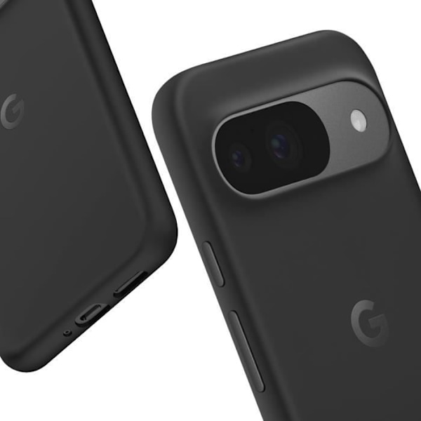 Original Google Pixel 9 och 9 Pro Fodral Matt Soft Touch Protected Camera Google Black Svart
