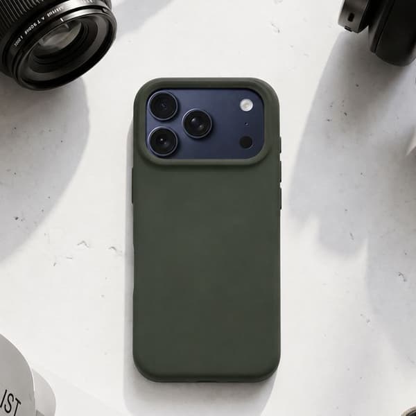 MagSafe-skal för iPhone 17 Pro i silikon, Velvet Smoothie Tactical, mörkgrå Grå