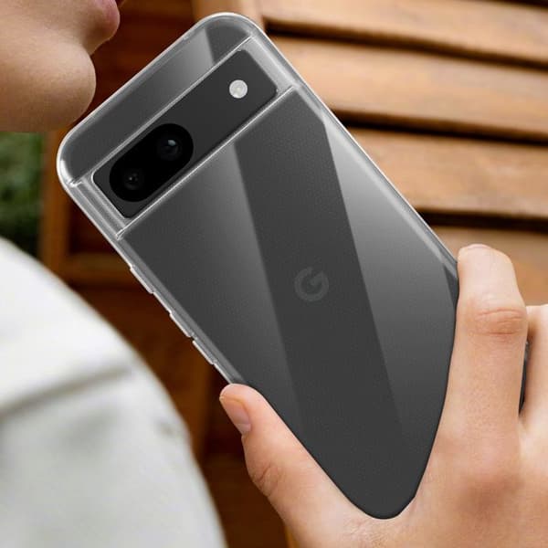 Skyddsskal - Mayaxess - Google Pixel 8A - Transparent - Förhöjda kanter - Lätt design Transparent