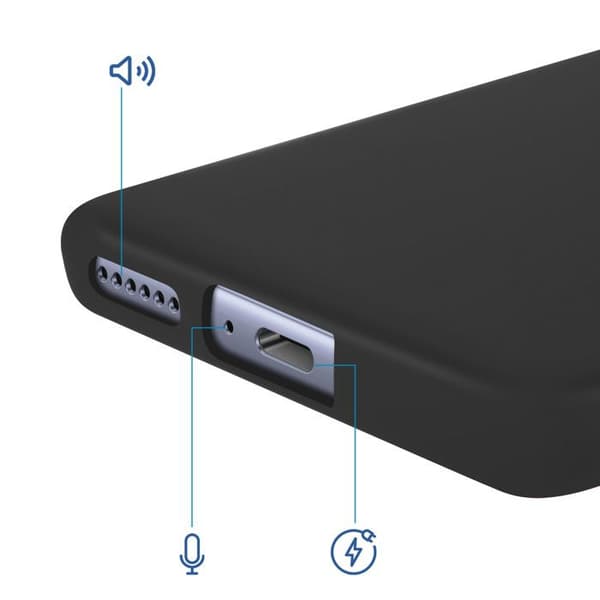 Coque Soft-Touch til Redmi Note 15 4G i Anti-glid Silikone Sort Svart